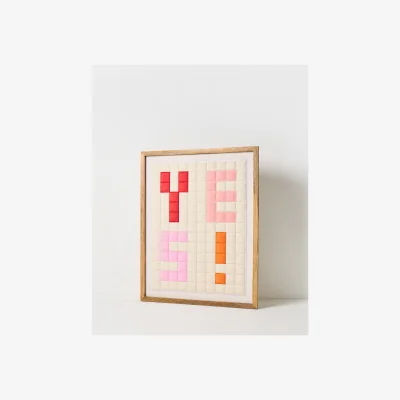 Oliver Bonas Yes! Patchwork Framed Wall Art