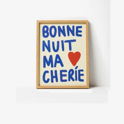 Oliver Bonas Bonne Nuit Ma Chérie Framed Wall Art