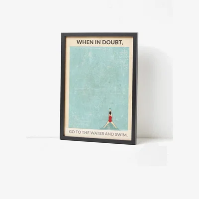 Oliver Bonas When In Doubt Go To The Water Framed Wall Art