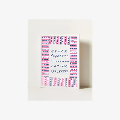 Oliver Bonas Never Regretti Spaghetti Framed Wall Art