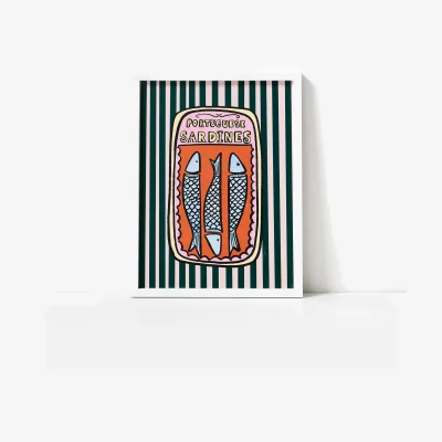 Oliver Bonas Portuguese Sardines Framed Wall Art
