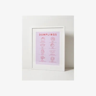 Oliver Bonas Dumplings Framed Wall Art