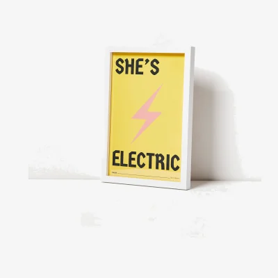 Oliver Bonas She's Electric Framed Wall Art