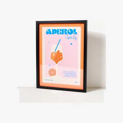 Oliver Bonas Aperol Spritz Cocktail Framed Wall Art