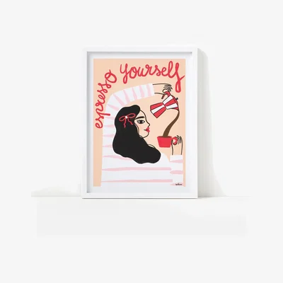 Oliver Bonas Espresso Yourself Framed Wall Art