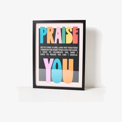 Oliver Bonas Praise You Framed Wall Art