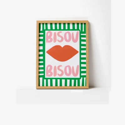 Oliver Bonas Bisou Bisou Framed Wall Art