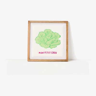 Oliver Bonas Mon Petit Chou Embroidered Framed Wall Art