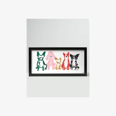 Oliver Bonas The Usual Suspects Dog Wall Art