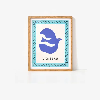 Oliver Bonas L'Oiseau Bird Framed Wall Art
