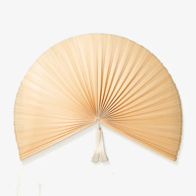 Oliver Bonas Natural Bamboo Fan Wall Hanging Large