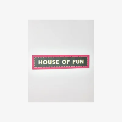 Oliver Bonas House of Fun Scalloped Framed Wall Art