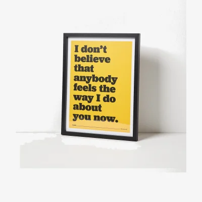 Oliver Bonas Wonderwall Lyrics Framed Wall Art