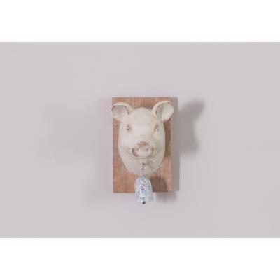 Perch and Parrow Perci Pig Bust with Bell
