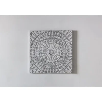 Perch and Parrow Ahana Textured Wall Art in Silver