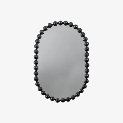 Perch and Parrow Bead-utiful Mirror in Black