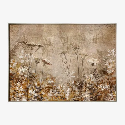 Perch and Parrow Golden Wildflowers Framed Art
