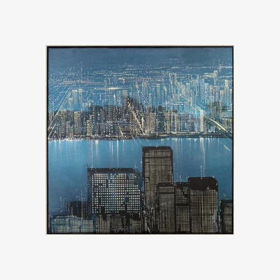 Perch and Parrow City Reflections Framed Wall Art