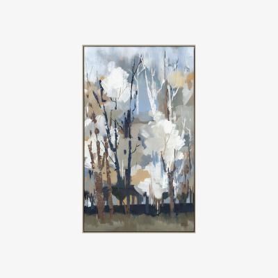 Perch and Parrow Forest Fusion Framed Canvas Wall Art