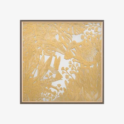 Perch and Parrow Gilded Wings II Wall Art