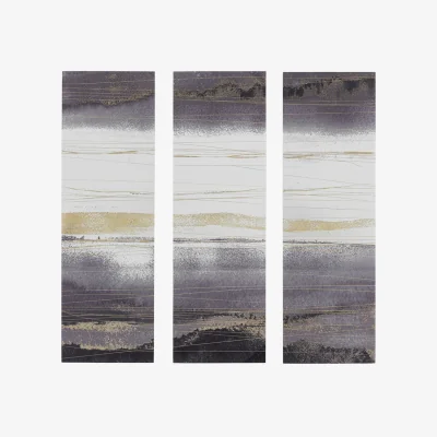 Perch and Parrow Twilight Sands Triptych Art, Set of 3