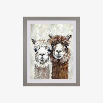 Perch and Parrow Alpaca Duo Framed Art