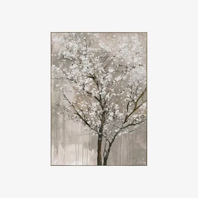 Perch and Parrow Cherry Blossom Framed Canvas Wall Art