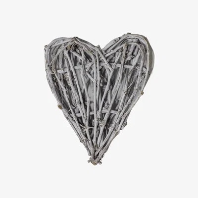 Perch and Parrow Barker Woven Rattan Heart