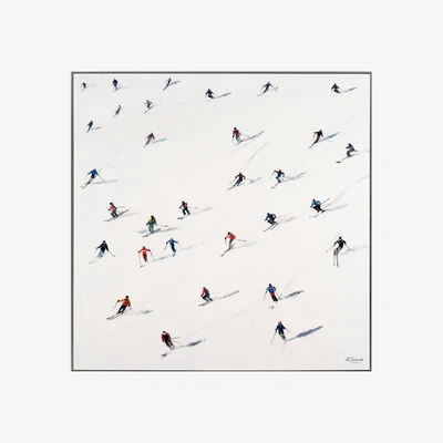 Perch and Parrow Chasing The Slopes Framed Wall Art
