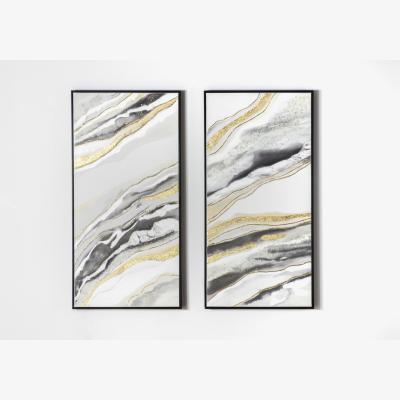 Perch and Parrow Niko Abstract Agate Wall Art Duo