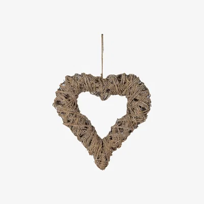 Perch and Parrow Barker Rustic Wooden Heart