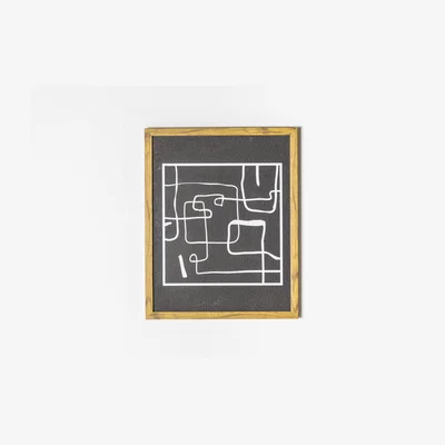 Perch and Parrow Miro Line Drawing Framed Wall Art