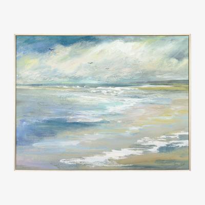 Perch and Parrow Seashore Framed Canvas Wall Art