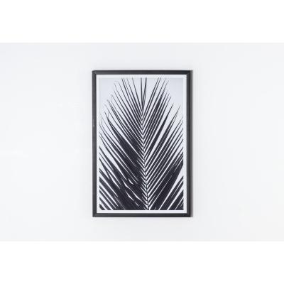 Perch and Parrow Palm Print Monochrome Framed Wall Art