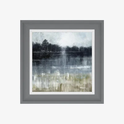 Perch and Parrow Lakeside Framed Canvas Wall Art