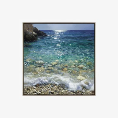 Perch and Parrow Shimmering Tides Framed Art