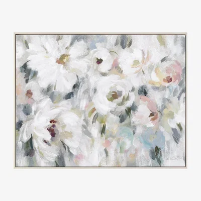 Perch and Parrow Blossom Framed Canvas Wall Art