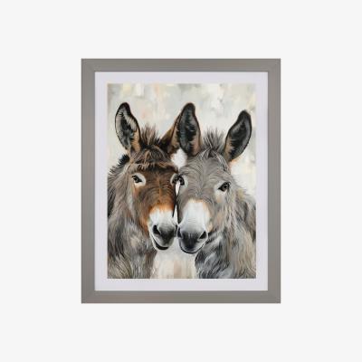 Perch and Parrow Donkey Duo Framed Art