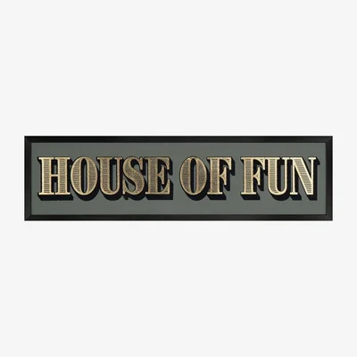 Perch and Parrow Retro House Of Fun Framed Wall Art
