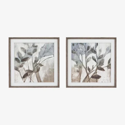 Perch and Parrow Botanic Elegance Wall Art, Set of 2
