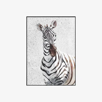Perch and Parrow Zebra Framed Wall Art