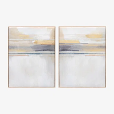 Perch and Parrow Dusk Glow Framed Canvas, Set of 2