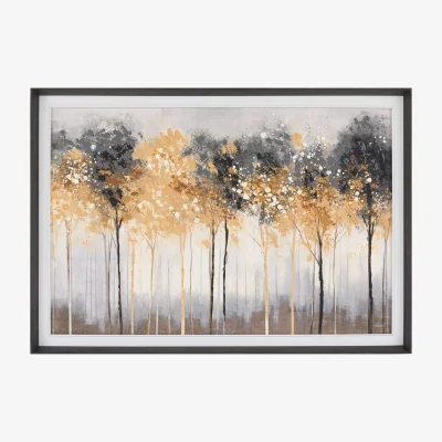 Perch and Parrow Sunlit Branches Framed Canvas