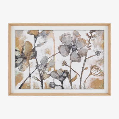 Perch and Parrow Flourishing Framed Canvas