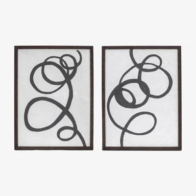 Perch and Parrow Corkscrew Ink Art Set of Two