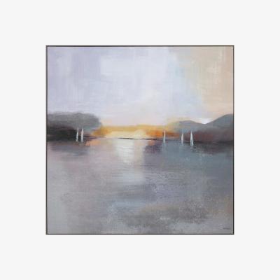 Perch and Parrow Sundown Framed Canvas Wall Art