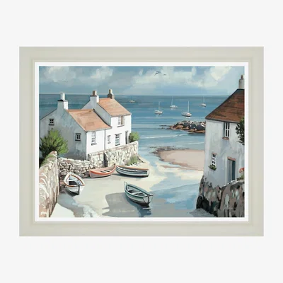 Perch and Parrow Coastal Cove Framed Art