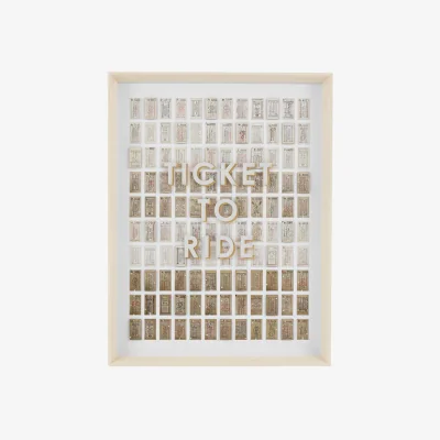 Perch and Parrow Retro Ticket to Ride Wall Art
