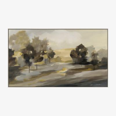 Perch and Parrow Rural Horizon Framed Canvas Wall Art