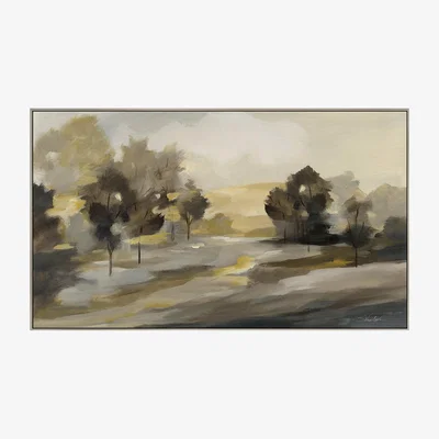 Perch and Parrow Rural Horizon Framed Canvas Wall Art